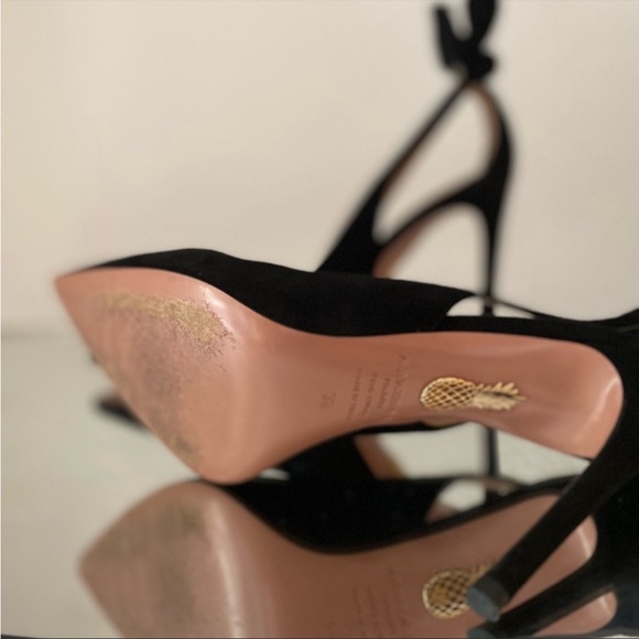 EUC🖤AQUAZZURA Deneuve suede heel pump - Picture 13 of 16